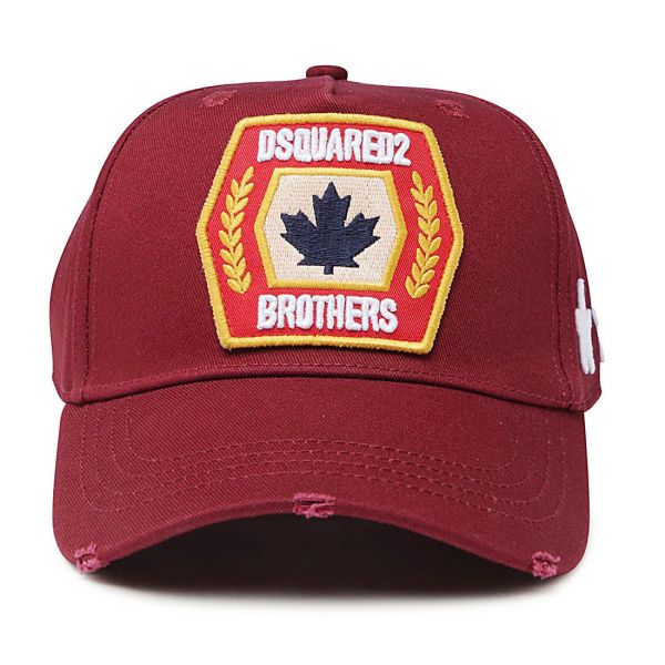 dsquared2 brothers cap bordeaux