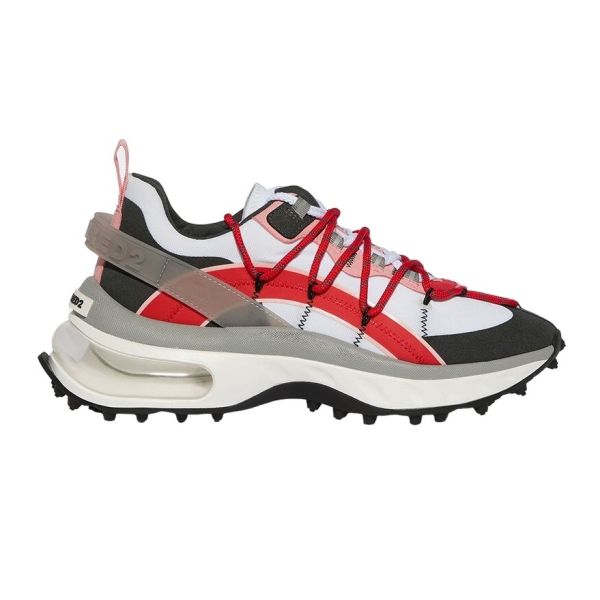 Dsquared2 Bubble Lace Up Low Top Sneaker Rood