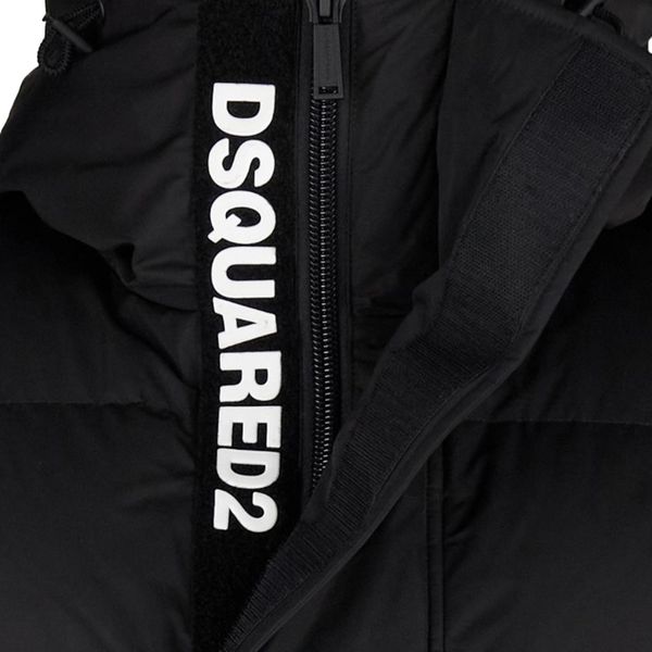 dsquared2 camo puffer zwart