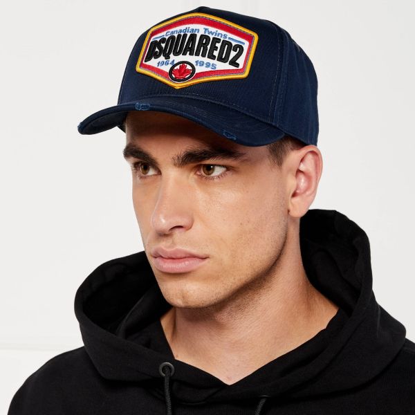 Dsquared2 Canadian Twins Logo Cap Navy