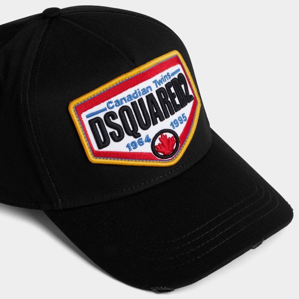 Dsquared2 Canadian Twins Logo Cap Zwart
