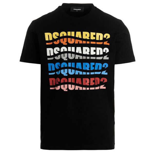 Dsquared2 Color Wave T-shirt Zwart