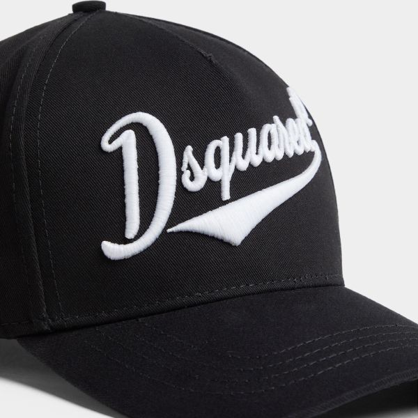 Dsquared2 Embroidered Cap Zwart