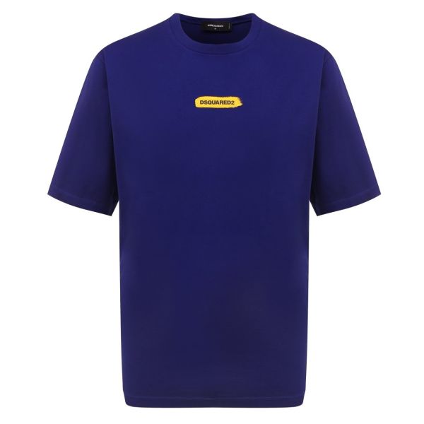 Dsquared2 Front Logo T-shirt Donker Blauw