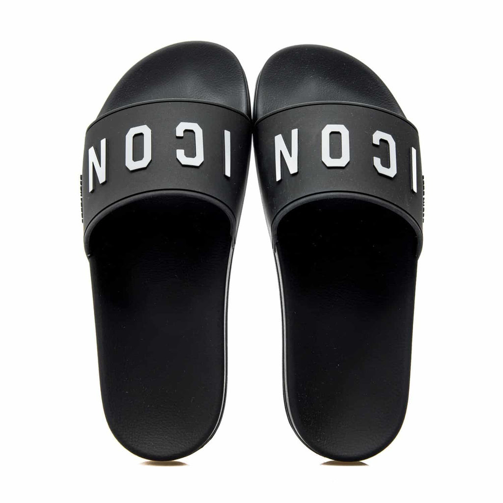 dsquared2 icon slippers zwart