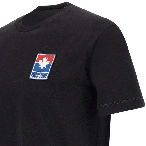 Dsquared2 Leaf Patch T-shirt Zwart