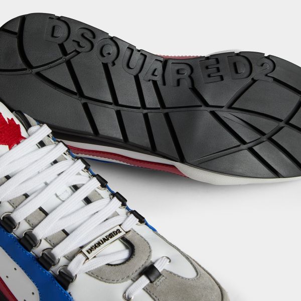 Dsquared2 Legendary Sneaker Wit/Rood/Blauw