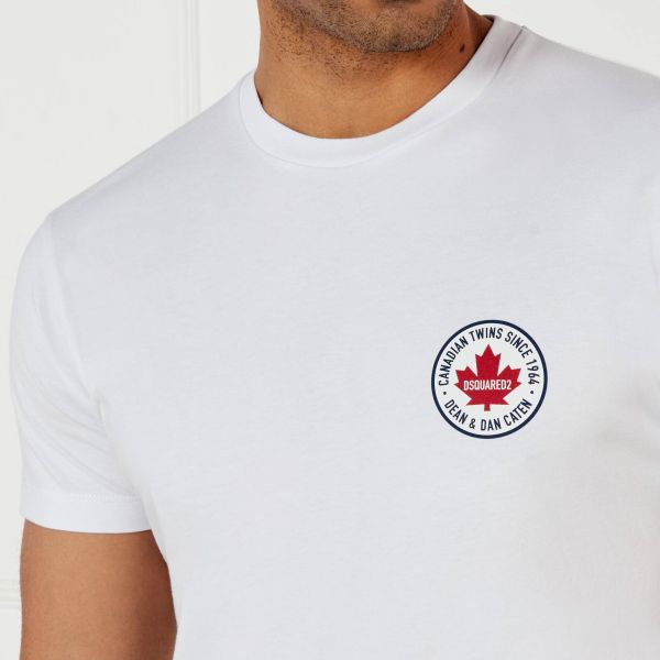 Dsquared2 Logo Patch T-shirt Wit