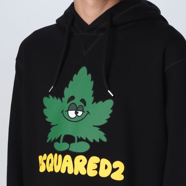 Dsquared2 Maple Leaf Hoodie Zwart