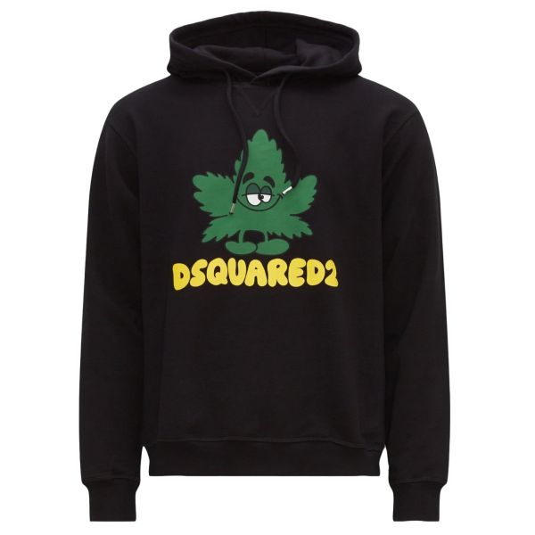 Dsquared2 Maple Leaf Hoodie Zwart
