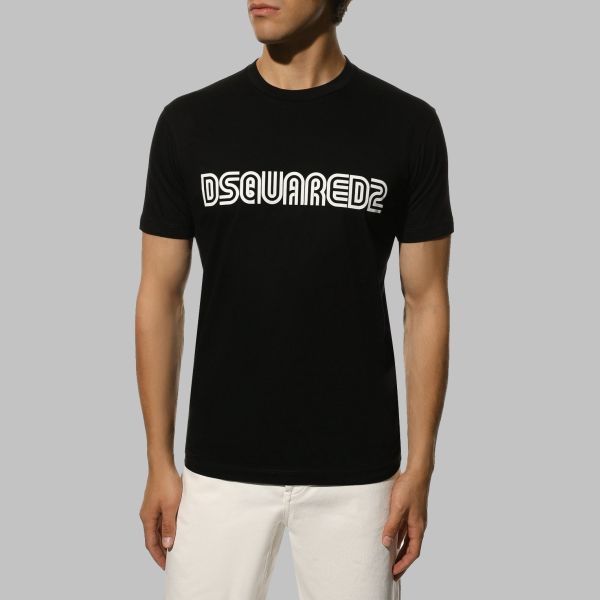 Dsquared2 Outline Cool T-shirt Zwart