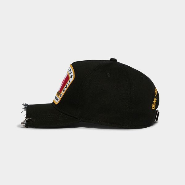 Dsquared2 Patch Canadian Flag Cap Zwart