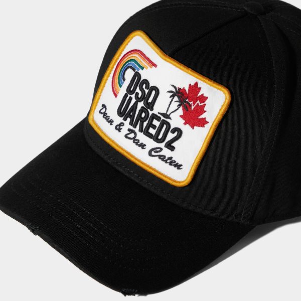 Dsquared2 Patch Cap Zwart