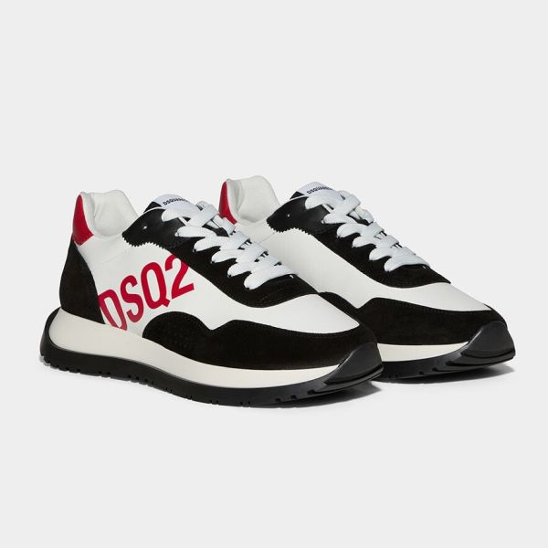 Dsquared2 Running Sneaker Zwart/Wit
