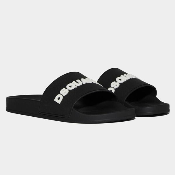 Dsquared2 Slippers Zwart