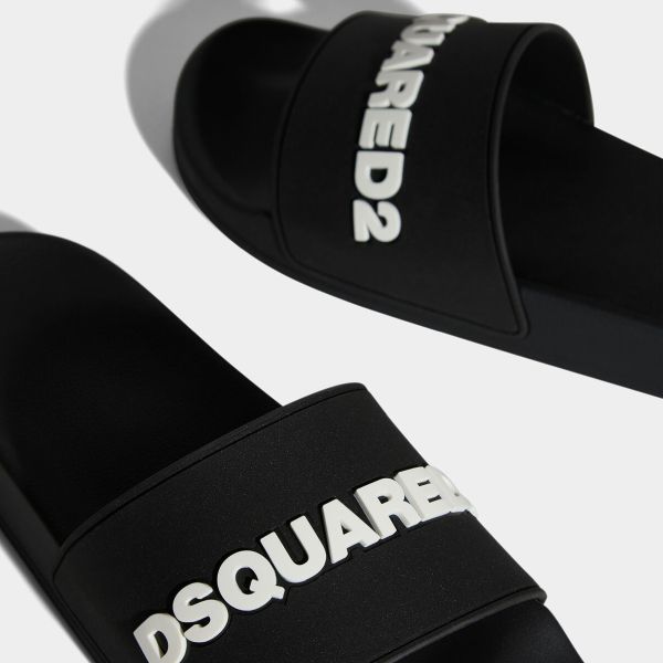 Dsquared2 Slippers Zwart
