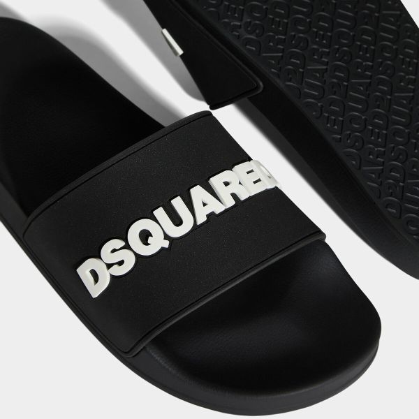 Dsquared2 Slippers Zwart