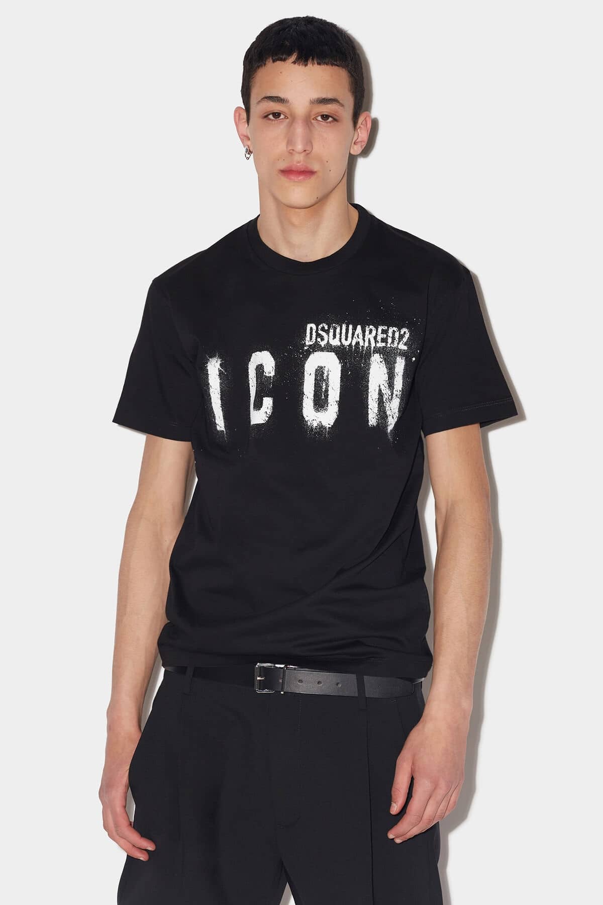 Dsquared2 Spray Icon T-shirt Zwart