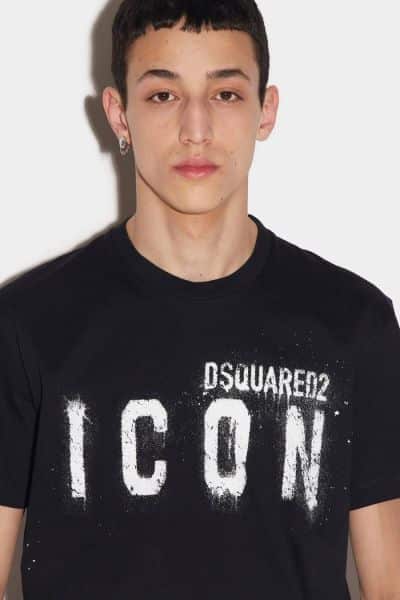 Dsquared2 Spray Icon T-Shirt Zwart