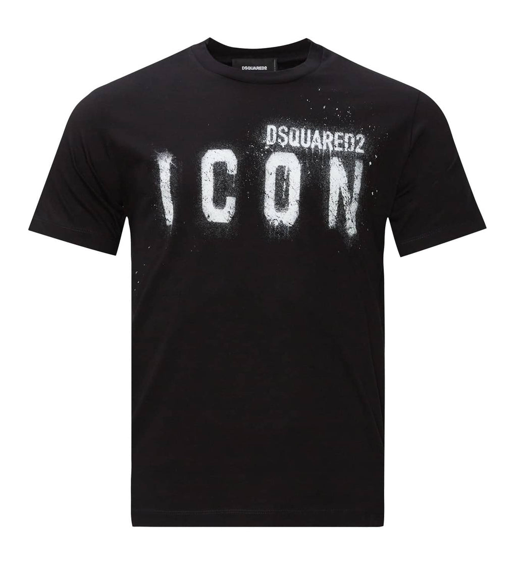 Dsquared2 Spray Icon T-shirt Zwart