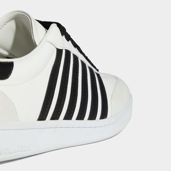 Dsquared2 Striped Sneaker Wit/Zwart