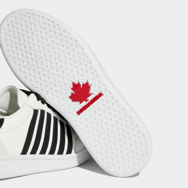 Dsquared2 Striped Sneaker Wit/Zwart
