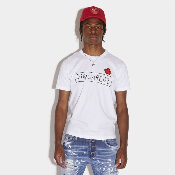 Dsquared2 Supercrew T-shirt Wit