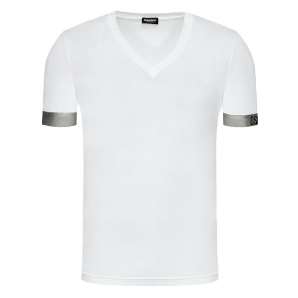 Dsquared2 V-Hals Basic T-shirt Wit