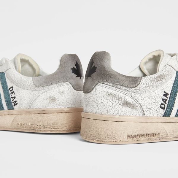 Dsquared2 Vintage Boxer Sneaker Wit/Groen