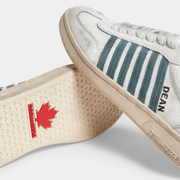 Dsquared2 Vintage Boxer Sneaker Wit/Groen