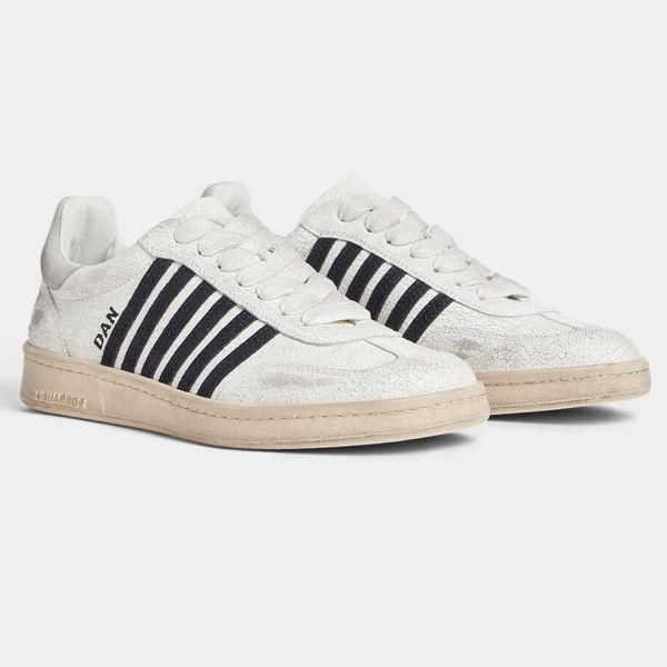 Dsquared2 Vintage Boxer Sneaker Wit/Navy