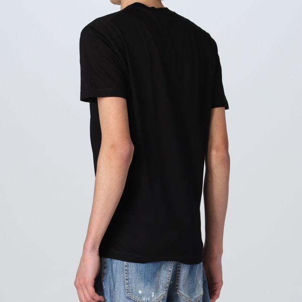 Dsquared2 Waving Logo T-shirt Zwart