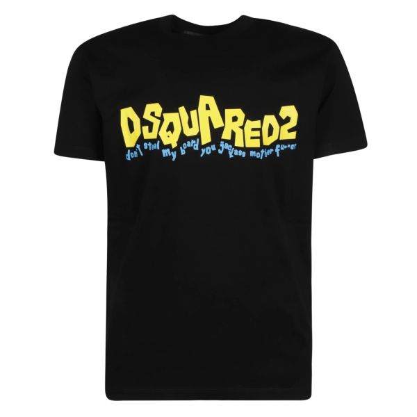 Dsquared2 Waving Logo T-shirt Zwart
