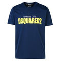 Dsquared2 Yellow Logo T-shirt Navy