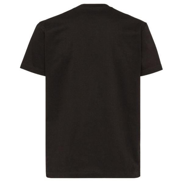 Dsquared2 Yellow Logo T-shirt Zwart