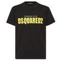Dsquared2 Yellow Logo T-shirt Zwart