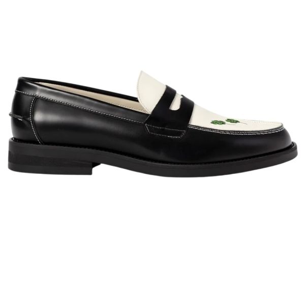 Duke + Dexter Wilde Clover Penny Loafers Zwart