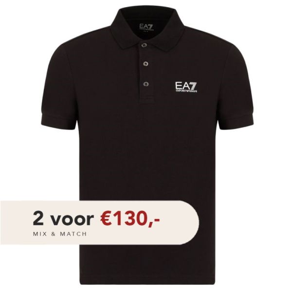 emporio armani polo zwart