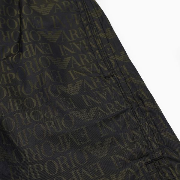 Emporio Armani Allover Logo Zwembroek Zwart