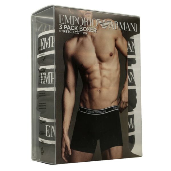 Emporio Armani Boxer 3-Pack Zwart