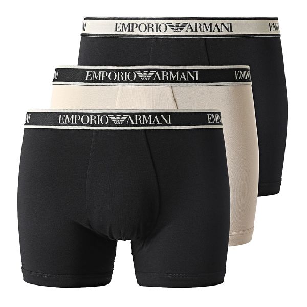Emporio Armani Boxer 3-Pack Zwart/Beige