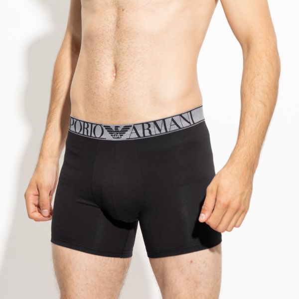 Emporio Armani Midwaist Boxer 2-Pack Zwart/Grijs