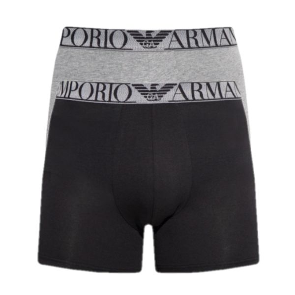 Emporio Armani Midwaist Boxer 2-Pack Zwart/Grijs
