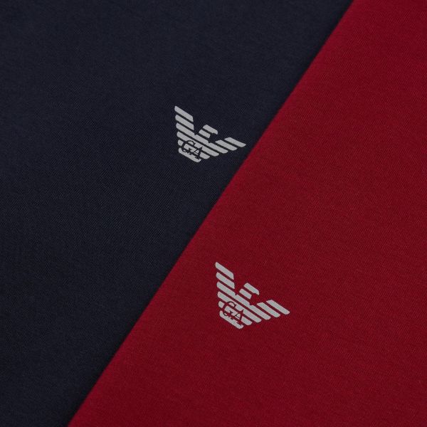 Emporio Armani T-shirt 2-Pack Blauw/Rood