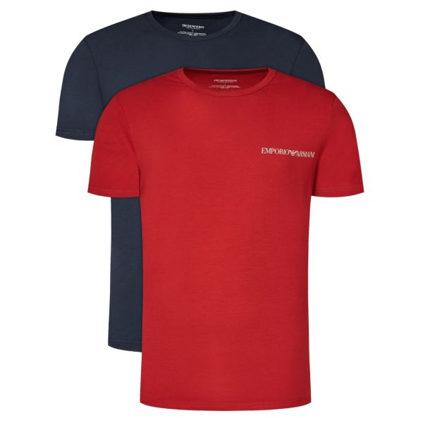 Emporio Armani T-shirt 2-Pack Rood/Navy