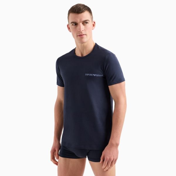 Emporio Armani T-shirt 2-Pack Wit/Navy