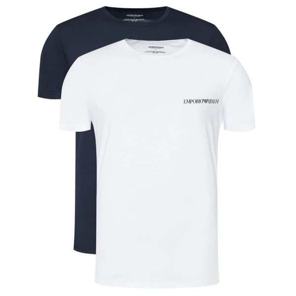 Emporio Armani T-shirt 2-Pack Wit/Navy