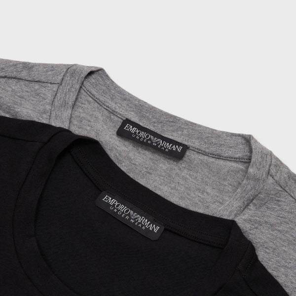 Emporio Armani T-shirt 2-Pack Zwart/Grijs