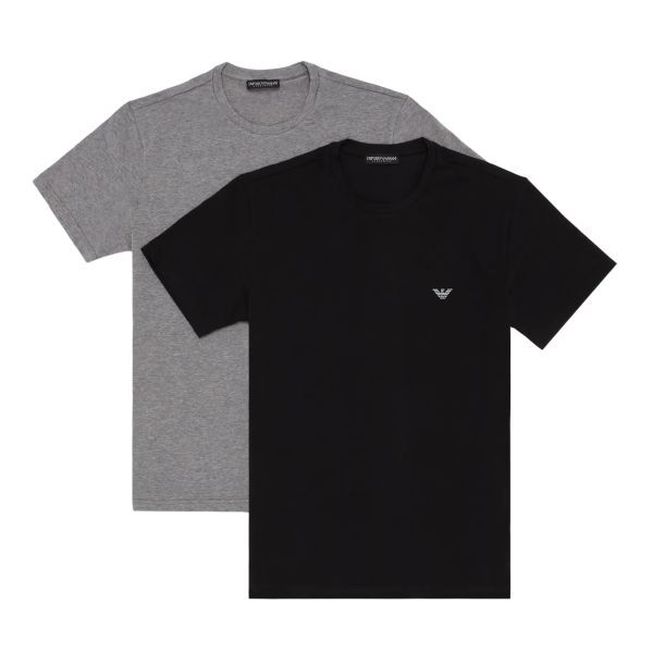 Emporio Armani T-shirt 2-Pack Zwart/Grijs