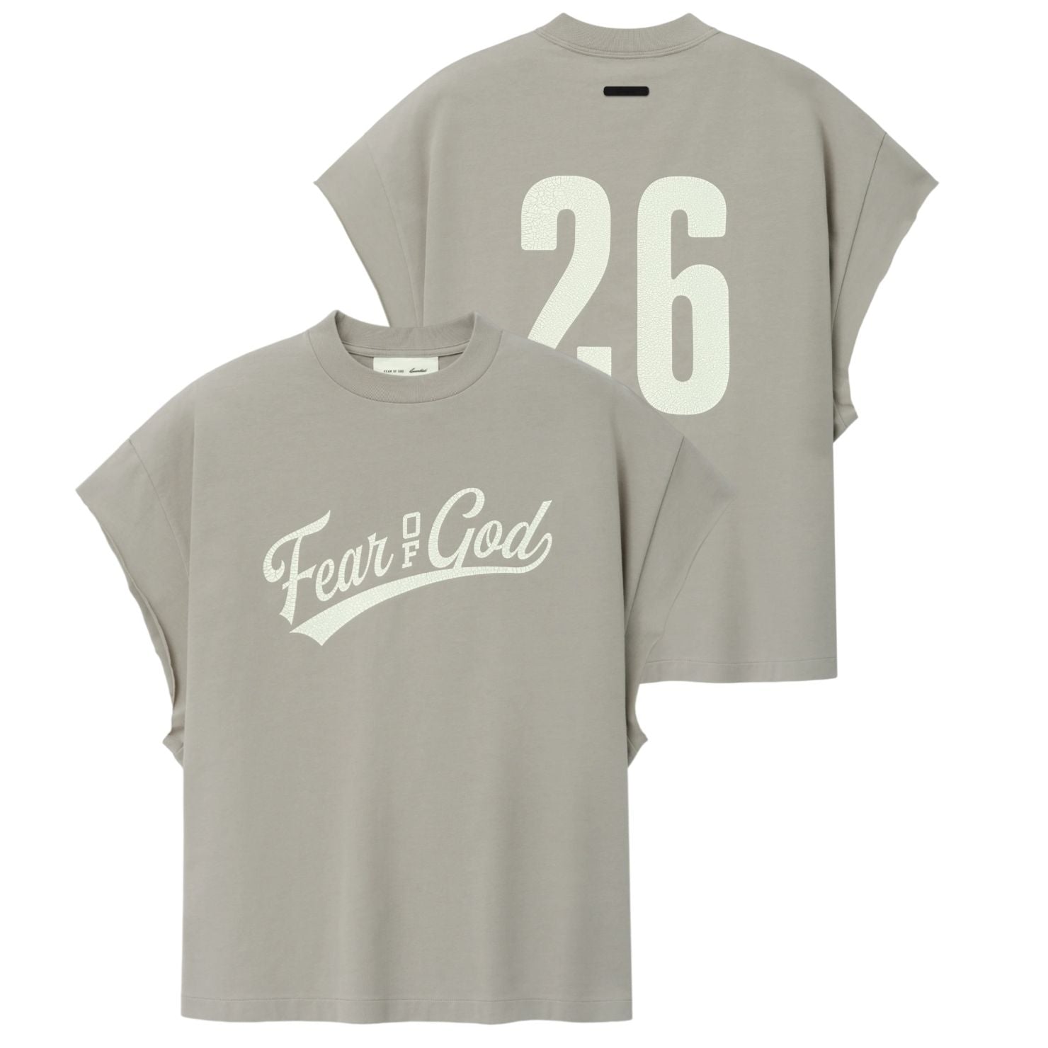 Fear Of God Essentials Cut Off 90's T-shirt Grijs